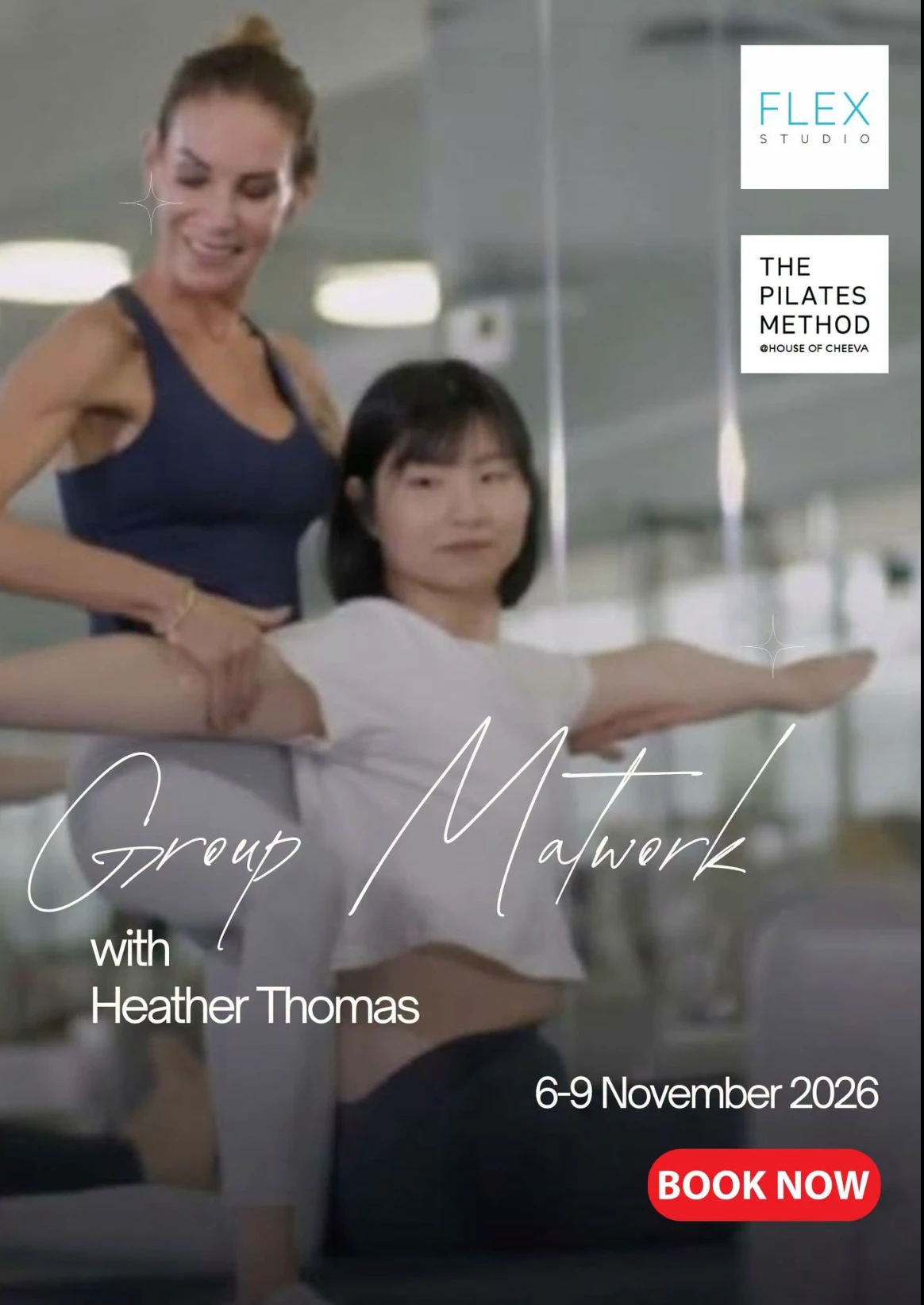 Poster for Group Matwork with Heather Thomas, 6–9 November 2026